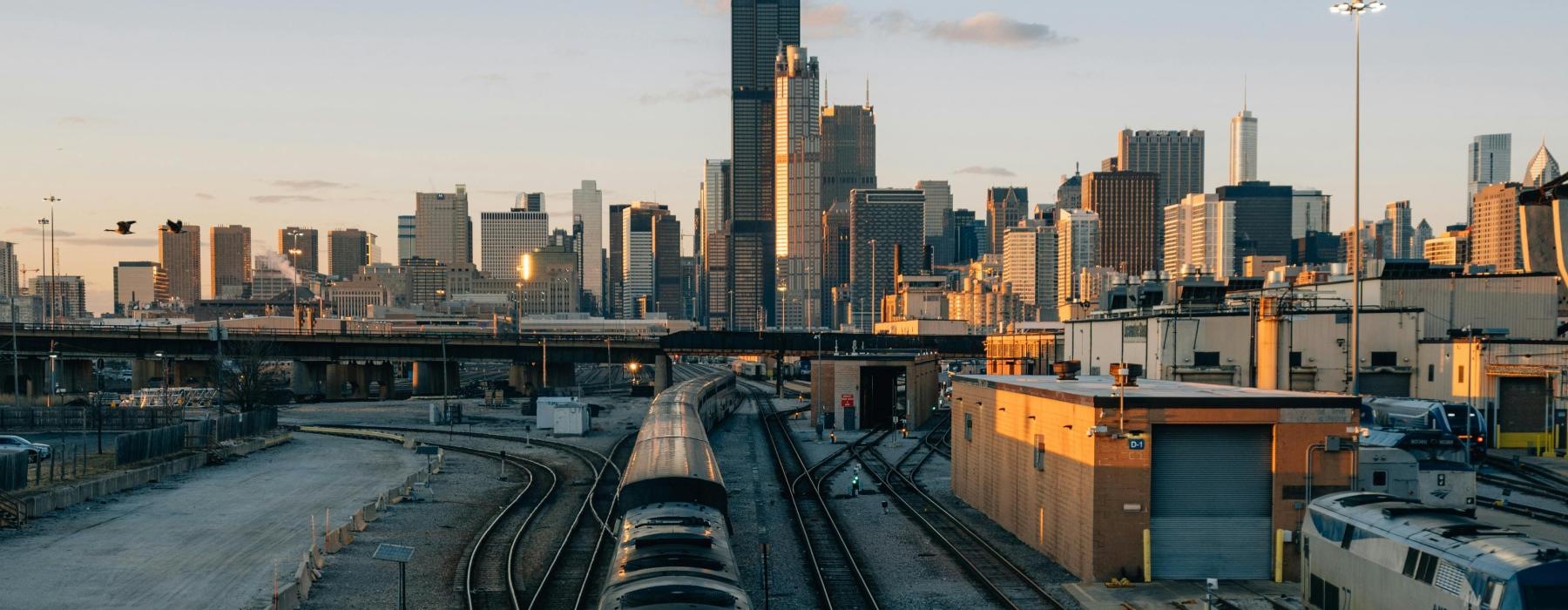 trains on the railway tracks
